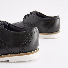 Load image into Gallery viewer, Black Leather Brogue Shoes (Younger Boys)