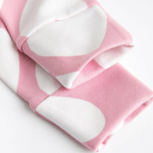 Load image into Gallery viewer, Pink/White Two Way Zip 100% Cotton Baby Sleepsuits 3 Pack