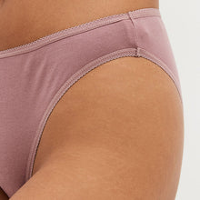 Load image into Gallery viewer, Plum Purple/Grey/Navy Blue Cotton Rich Knickers 4 Pack