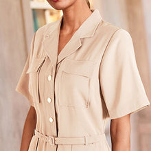 Load image into Gallery viewer, Stone Tailored Pocket Detail Mini Dress