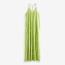 Load image into Gallery viewer, Lime Tie Dye Cami Strappy Maxi Summer Dress