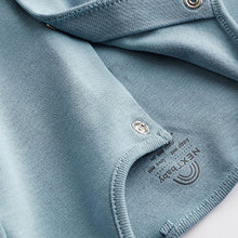 Load image into Gallery viewer, Petrol Blue Cotton Baby Sleepsuits 3 Pack (0-18mths)