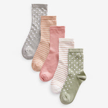Load image into Gallery viewer, Multi 5 Pack Cotton Rich Ankle Socks