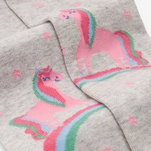 Load image into Gallery viewer, Blue, Pink and Grey 3 Pack Cotton Rich Unicorn Tights (1.5yrs-10yrs)