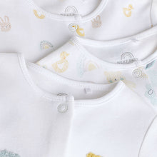 Load image into Gallery viewer, White Delicate Baby Sleepsuits 3 Pack (0-9-12mt)