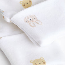 Load image into Gallery viewer, White Delicate Baby Sleepsuits 3 Pack (0-9-12mt)
