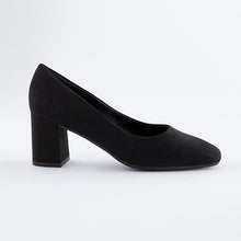 Load image into Gallery viewer, Black Forever Comfort® Square Toe Court Shoes