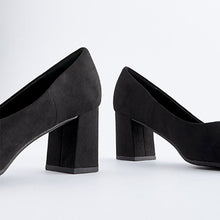 Load image into Gallery viewer, Black Forever Comfort® Square Toe Court Shoes