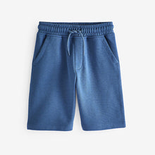 Load image into Gallery viewer, Blue Mid Regular Fit Basic Shorts