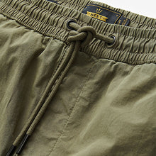 Load image into Gallery viewer, Khaki Green Regular Tapered Fit Stretch Utility Cargo Trousers