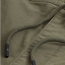 Load image into Gallery viewer, Khaki Green Regular Tapered Fit Stretch Utility Cargo Trousers