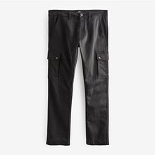 Load image into Gallery viewer, Black Motionflex Stretch Cargo Trousers