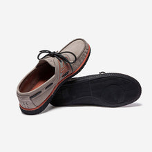 Load image into Gallery viewer, GLOBEK Men's Boat Shoes Leather Beige and Orange