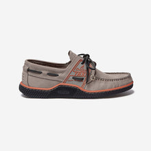 Load image into Gallery viewer, GLOBEK Men's Boat Shoes Leather Beige and Orange