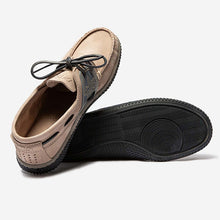 Load image into Gallery viewer, GLOBEK Men's Boat Shoes Leather Beige and Navy
