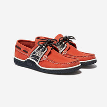 Load image into Gallery viewer, GLOBEK Men's Boat Shoes Grip Sole Leather Orange