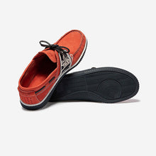 Load image into Gallery viewer, GLOBEK Men's Boat Shoes Grip Sole Leather Orange