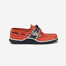 Load image into Gallery viewer, GLOBEK Men's Boat Shoes Grip Sole Leather Orange