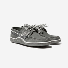 Load image into Gallery viewer, GLOBEK Men's Boat Shoes Grey Nubuck Leather