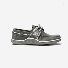 Load image into Gallery viewer, GLOBEK Men's Boat Shoes Grey Nubuck Leather