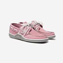 Load image into Gallery viewer, GLOBEK Men's Boat Shoes Pink Nubuck Leather