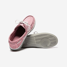 Load image into Gallery viewer, GLOBEK Men's Boat Shoes Pink Nubuck Leather