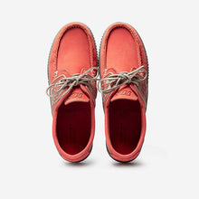 Load image into Gallery viewer, GLOBEK Men's Boat Shoes Old Pink Nubuck Leather