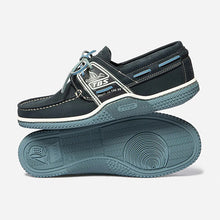 Load image into Gallery viewer, Boat Shoes Men Navy & Chambray GLOBEK