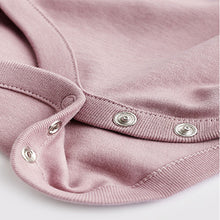 Load image into Gallery viewer, Pink 5 Pack 100% Cotton Essential Long Sleeve Baby Bodysuits