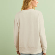 Load image into Gallery viewer, Neutral Essentials Longline Relaxed Fit Cotton Sweatshirt