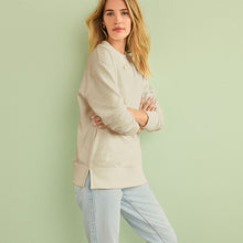 Load image into Gallery viewer, Neutral Essentials Longline Relaxed Fit Cotton Sweatshirt