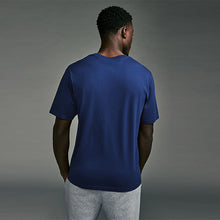 Load image into Gallery viewer, Blue Rich Regular Fit Essential Crew Neck Cotton T-Shirt