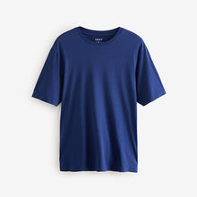 Load image into Gallery viewer, Blue Rich Regular Fit Essential Crew Neck Cotton T-Shirt