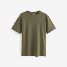 Load image into Gallery viewer, Green Khaki Slim Fit Essential Crew Neck Cotton T-Shirt