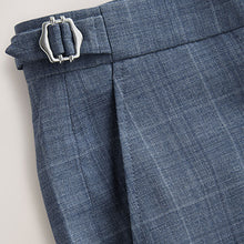 Load image into Gallery viewer, Blue Tailored Fit Wool Blend Check Trousers