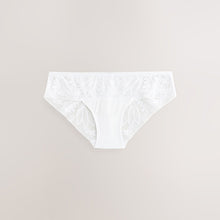 Load image into Gallery viewer, White Brazilian Lace And Microfibre Knickers