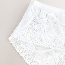 Load image into Gallery viewer, White Brazilian Lace And Microfibre Knickers