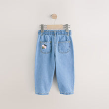 Load image into Gallery viewer, Denim Boucle Butterfly Embellished 100% Cotton Jeans (3mths-6yrs)