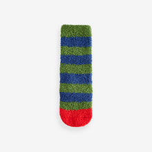 Load image into Gallery viewer, Green Dinosaur Cosy Socks 2 Pack