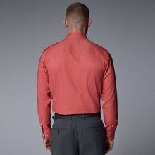 Load image into Gallery viewer, Coral Pink Dot Regular Fit Easy Iron Button Down Oxford Shirt