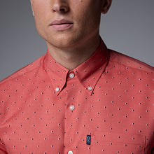 Load image into Gallery viewer, Coral Pink Dot Regular Fit Easy Iron Button Down Oxford Shirt