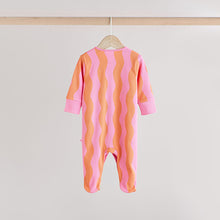 Load image into Gallery viewer, Multi Popper Baby 100% Cotton Sleepsuits 3 Pack