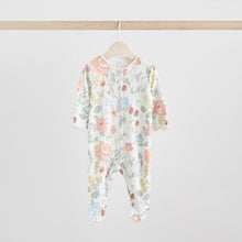 Load image into Gallery viewer, Blue 3 Pack Baby Sleepsuits (0-18mths)