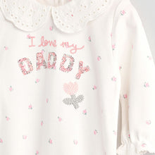 Load image into Gallery viewer, Ecru Daddy Baby Family 100% Cotton Sleepsuit