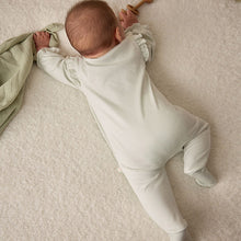 Load image into Gallery viewer, Sage Green Little Sister Baby Family 100% Cotton Sleepsuit