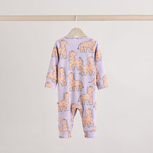 Load image into Gallery viewer, Lilac Purple Baby Footless Sleepsuits 3 Pack