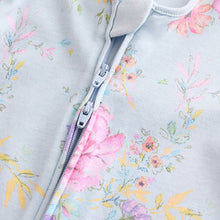 Load image into Gallery viewer, Pink 3 Pack Two Way Zip Baby Sleepsuits