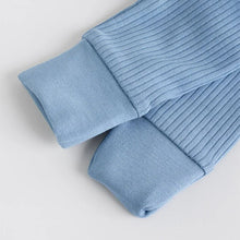 Load image into Gallery viewer, Blue 3 pack Baby Two Way Zip Footless Cotton Sleepsuits