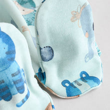 Load image into Gallery viewer, Blue Two Way Zip Baby Sleepsuits 3 Pack