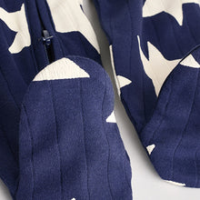Load image into Gallery viewer, Navy Star Sleepsuits 3 Pack